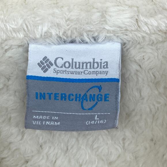 COLUMBIA Jacket Womens L 14 16 Bugaboo Fleece Interchange Full Zip Off White - Picture 5 of 12